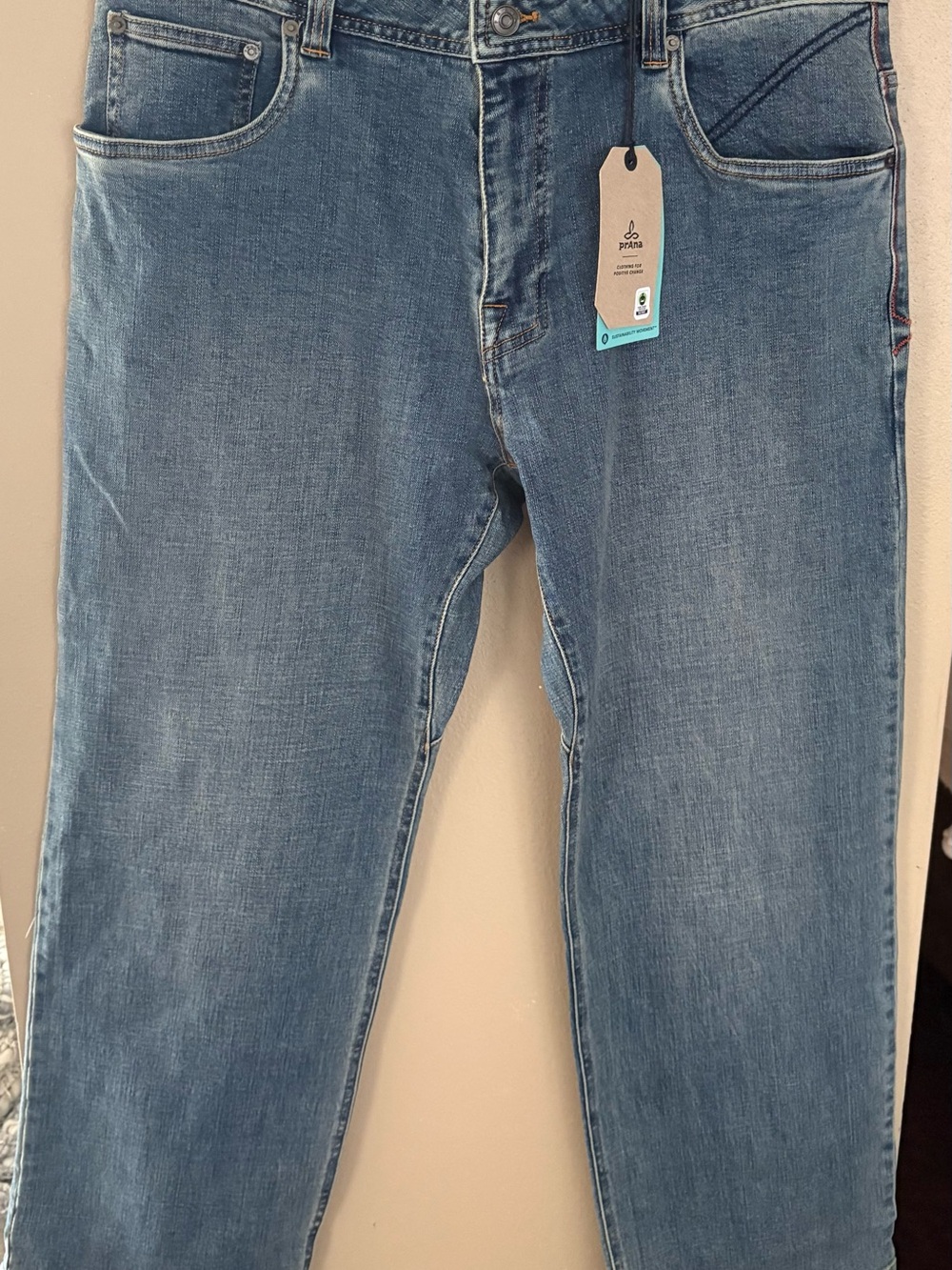 Prana Men's Medium Blue Straight-Leg Jeans